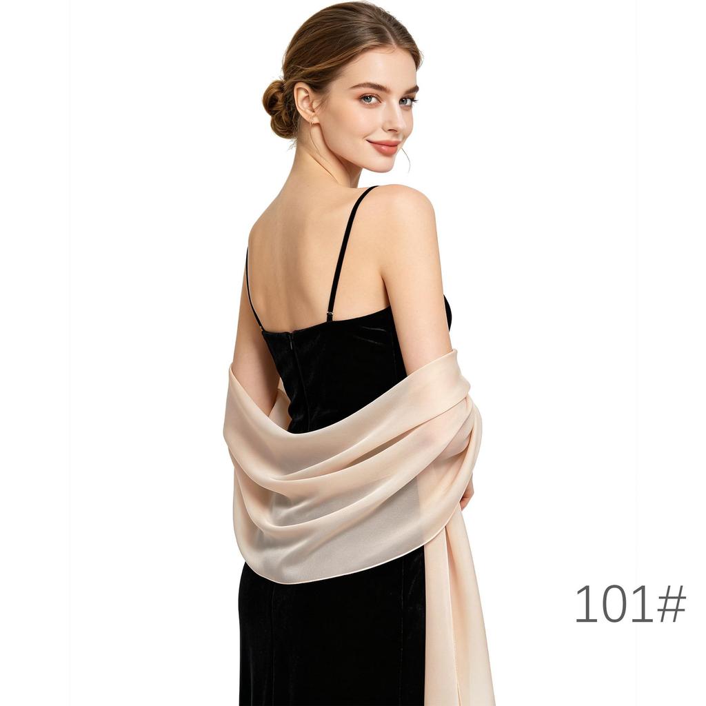 Elegant Chiffon Shawl for Evening Gowns, Bridesmaids, Weddings, Qipao & Parties