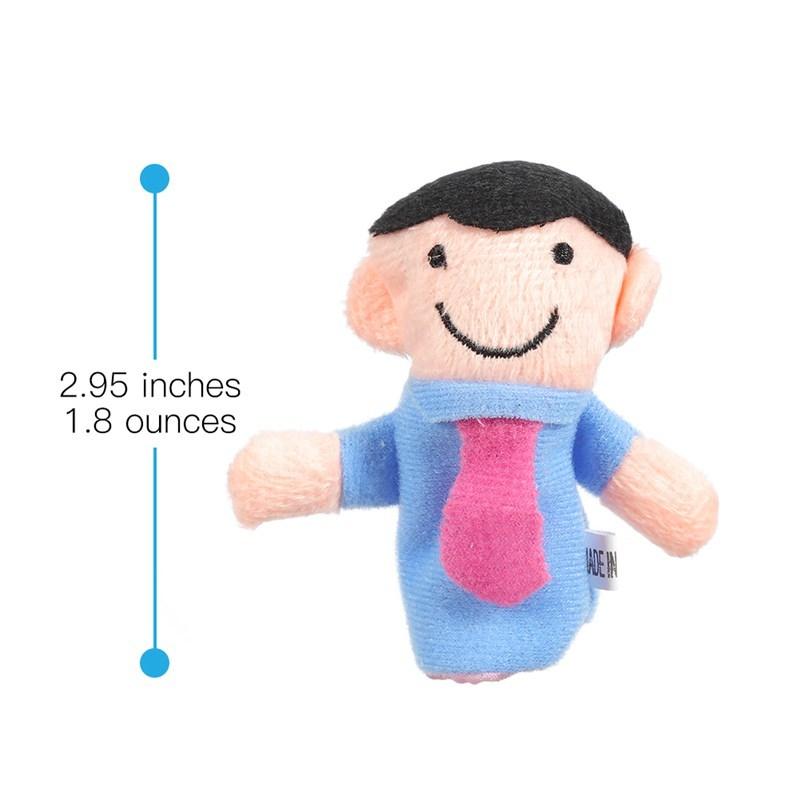 6Pcs/lot Finger Puppets Toys Gift Family Finger Puppets Set Mini Plush Baby Toy