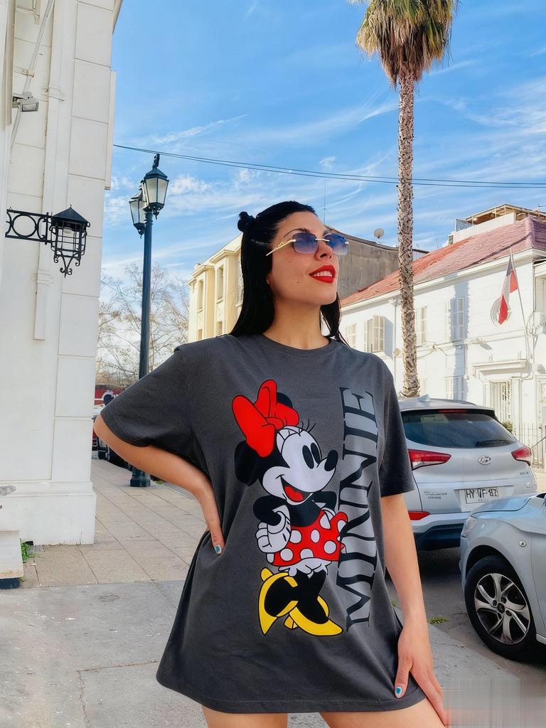 T-shirt a maniche corte da donna Disney Minnie Mouse Oversize Top Casual Estivo Streetwear Trendy Maglietta Grafica Cartoon Abbigliamento Y2k
