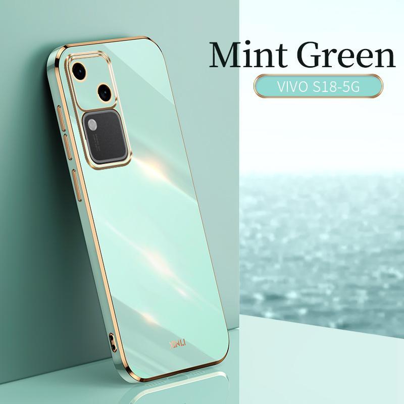 

Для Vivo V30 5G V 30 Pro V2318 V2319 чехол Мягкая силиконовая задняя крышка 6D гальванический чехол для телефона For Vivo V30 5G зелёный