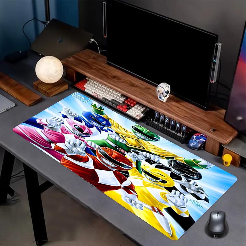 Mighty Morphin Power Rangers Print Mouse Pad, Anti‑Slip Desktop keyboard Mat, for PC Laptop Gaming Working Daily Use, Cool Festival Surprise Gift