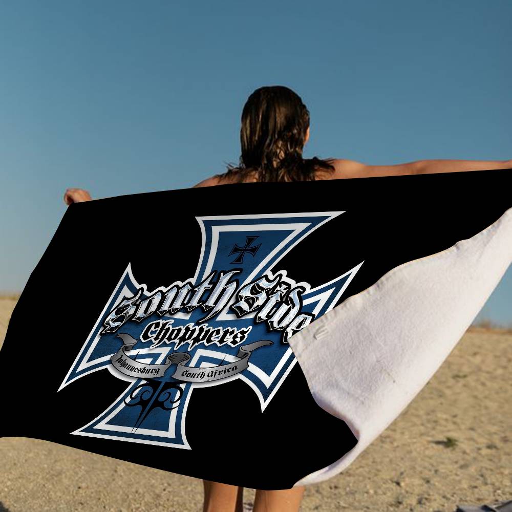 Logo W-West Coast C-Choppers Bath Towel Microfiber Soft Water Absorbing Breathable For Girl Kids Decorative Cartoon Beach Towel