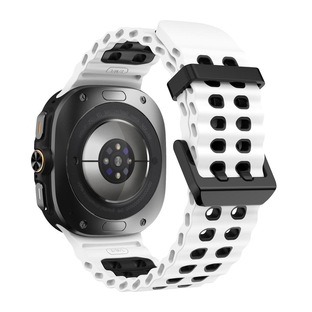 Two-Tone Sports Silicone Strap For Samsung Galaxy Watch Ultra Marine Band Bracelet For GalaxyWatch Ultra 47mm Watchband