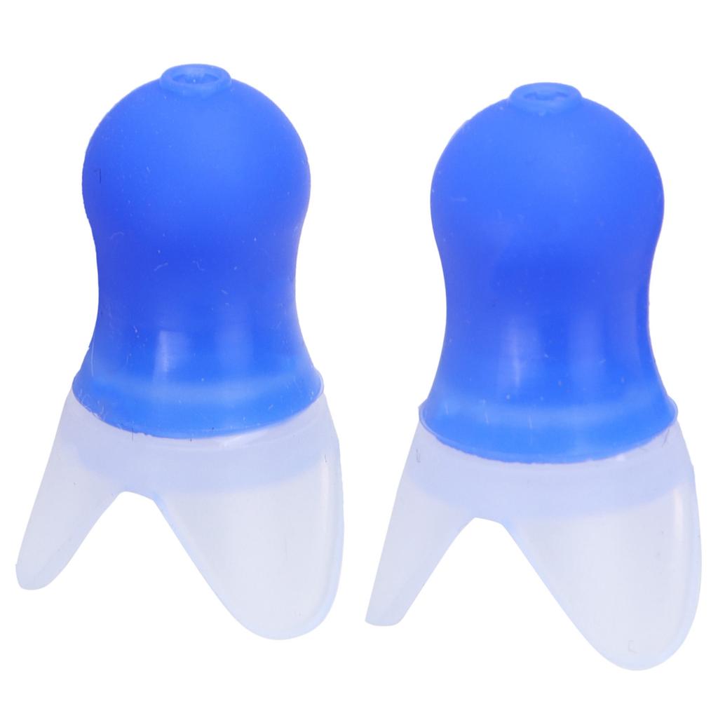 2 Stück Ohrstöpsel, wasserdicht, Geräuschreduzierung, Silikon, schützende Ohrstöpsel zum Schwimmen, Fliegen(blau
