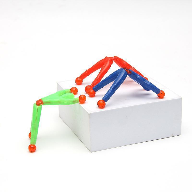 Sticky Spider Man Climbing Toy for Kids Flip Wall Crawler Stress Relief Funny Mini Figure Reusable Adhesive Wall Climbing Man