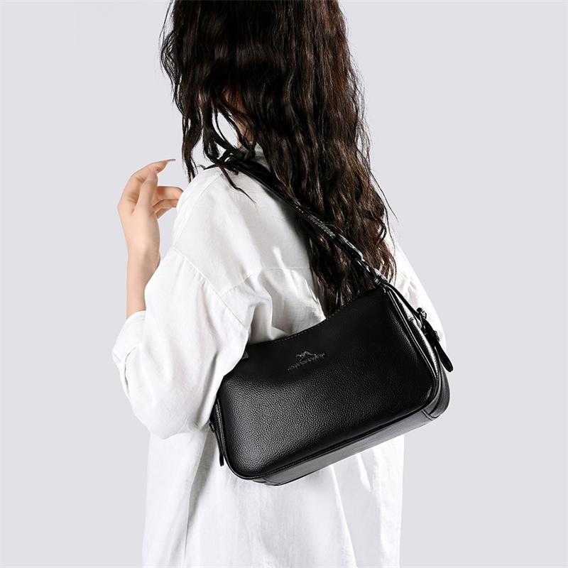 Women's PU Shoulder Bag Vintage Middle-aged Mother Bag Commuter Crossbody Bag