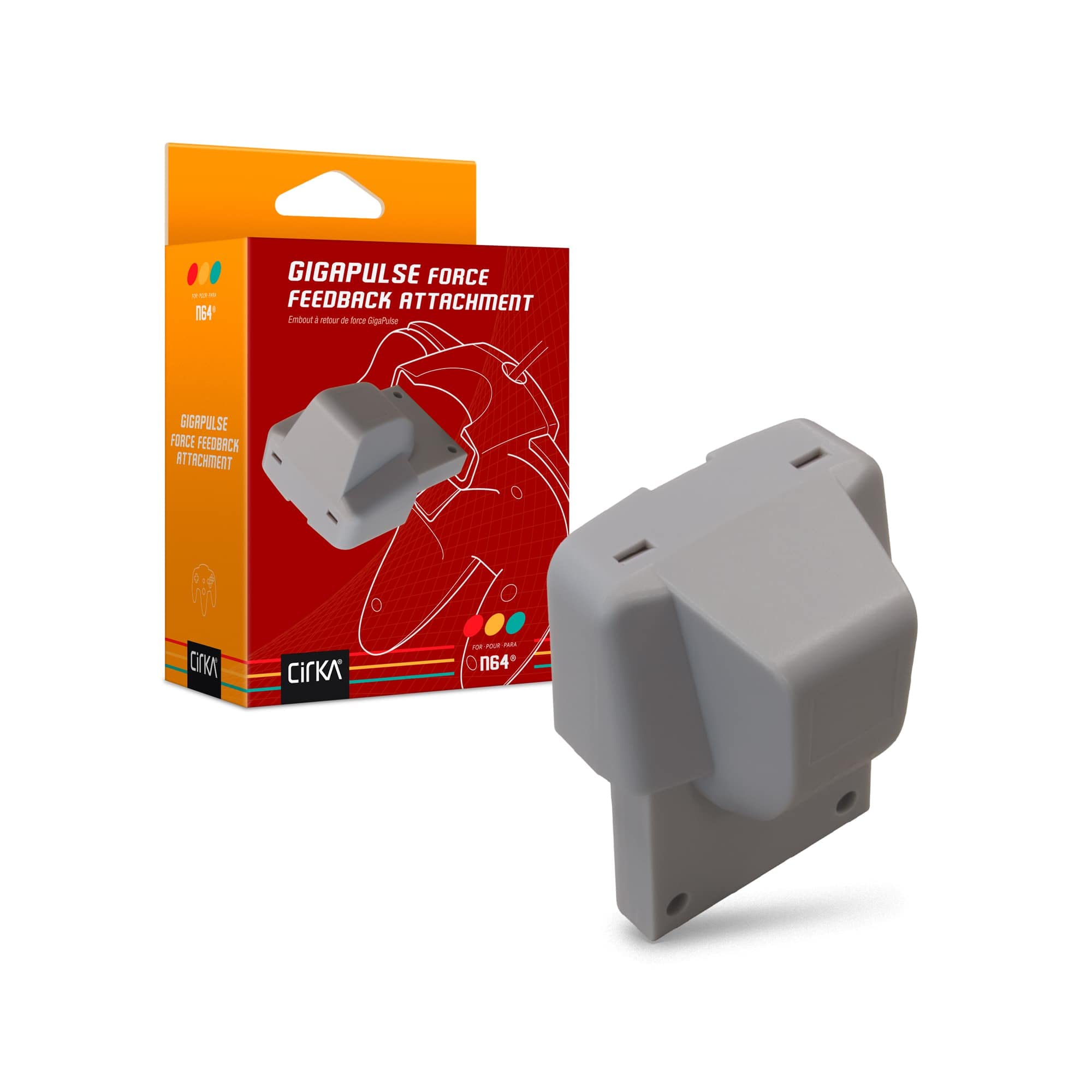 

Hyperkin Насадка с обратной связью для Nintendo Совместима с Cirka Retro Gaming Rumble Идеально подходит для экшн-гонок GigaPulse™ 64™ (N64) - серый