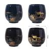 2pcs Teaware Japanese-style Ceramic Teacup with Glaze Retro Simple Master Mug 180ml Smooth Surface Kung Fu Tea Cup Office