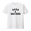 Born A Bad Seed Print T Shirt Trendy Streetwear for Bold Fashion Statements Vintage Washed Fashion Unisex Streetwear