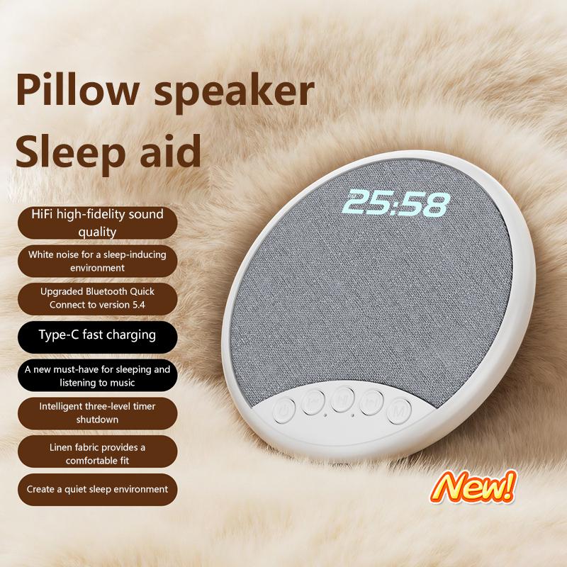 New Pillow Speaker With HIFI Sound Quality Sleep White Noise Digital Display Alarm Timer Multi- Bluetooth Speaker