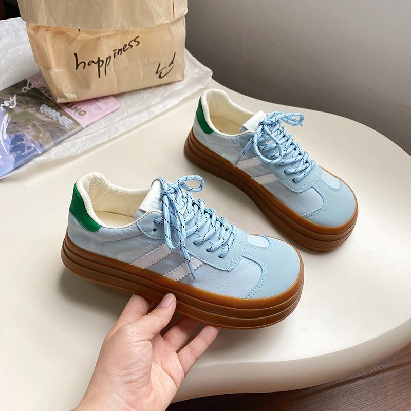 Autumn Mango Head Student Canvas Shoes Women's Retro Versatile Platform Big Head Board Shoes Niche Casual Shoes