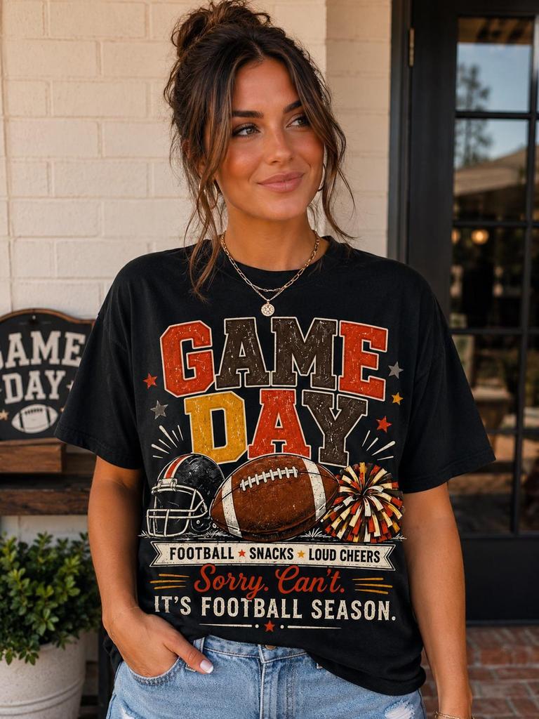 Game Day Family Matching Shirts, Retro Football Season Tee