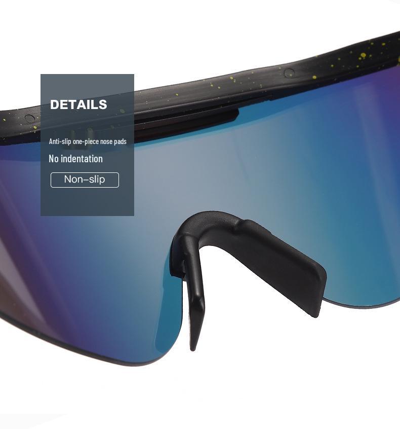 Grenzüberschreitende polarisierte Fahrradbrille mit großem Rahmen und farbigen Gläsern für Sport