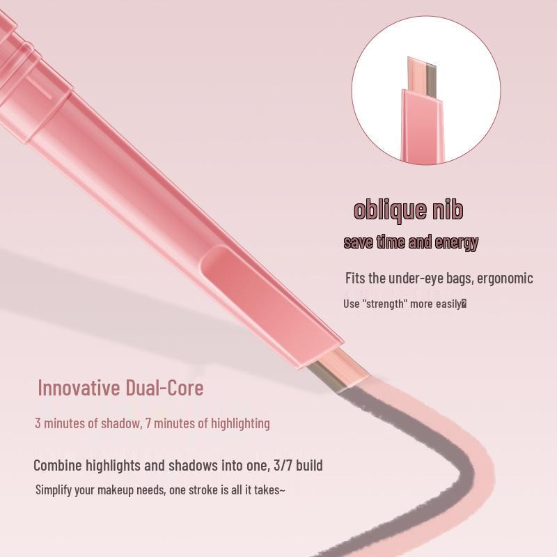Natural Lift & Highlight Dual-Ended Eyebag Pencil: Easy Color, Brightening, Waterproof & Sweatproof