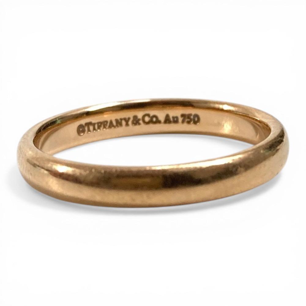 TIFFANY&Co. K18 Gold 18K Band ring Accessory Jewelry Ring Au750 Pink Gold