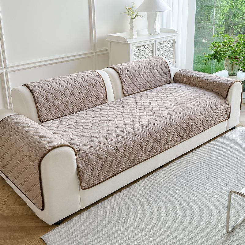 

1 шт. Утолщенные клетчатые подушки для сиденья дивана Однотонный универсальный мягкий чехол на диван Грязеотталкивающий Домашние животные Дети Полотенце-мат для дивана для гостиной A 70x70cm 1pc