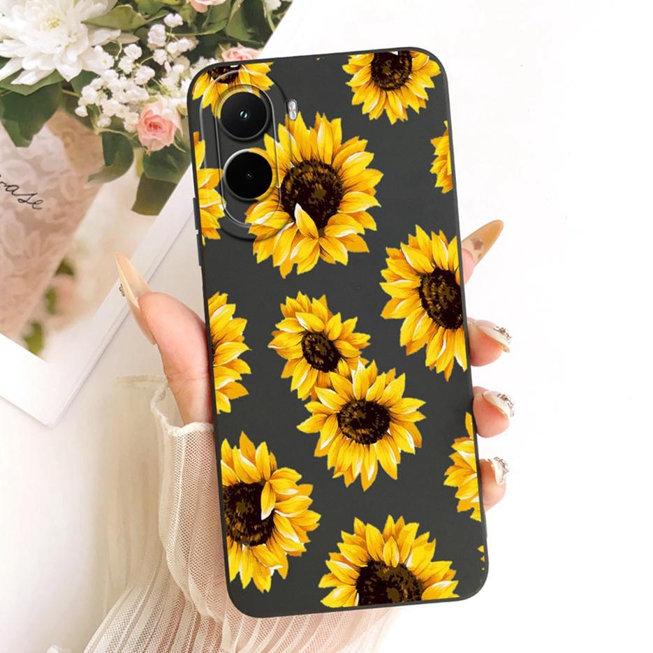 For Xiaomi Poco M7 Plus Case PocoM7 4G Pretty Girl Sunfower Painted Phone Case For Xiaomi Poco M7 Pro PocoM7 Plus 5G Soft Fundas