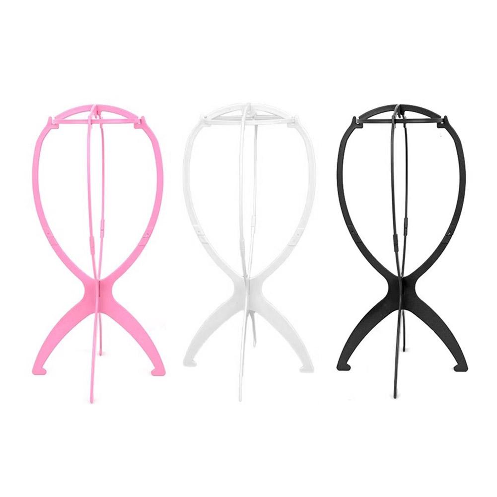 Folding Wig Stand Plastic Portable Hat Display Stand Adjustable Durable Barbershop Fashion Model Holder Home Salon Use