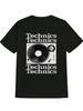 Herren Vintage Technics Grafik T-Shirt
