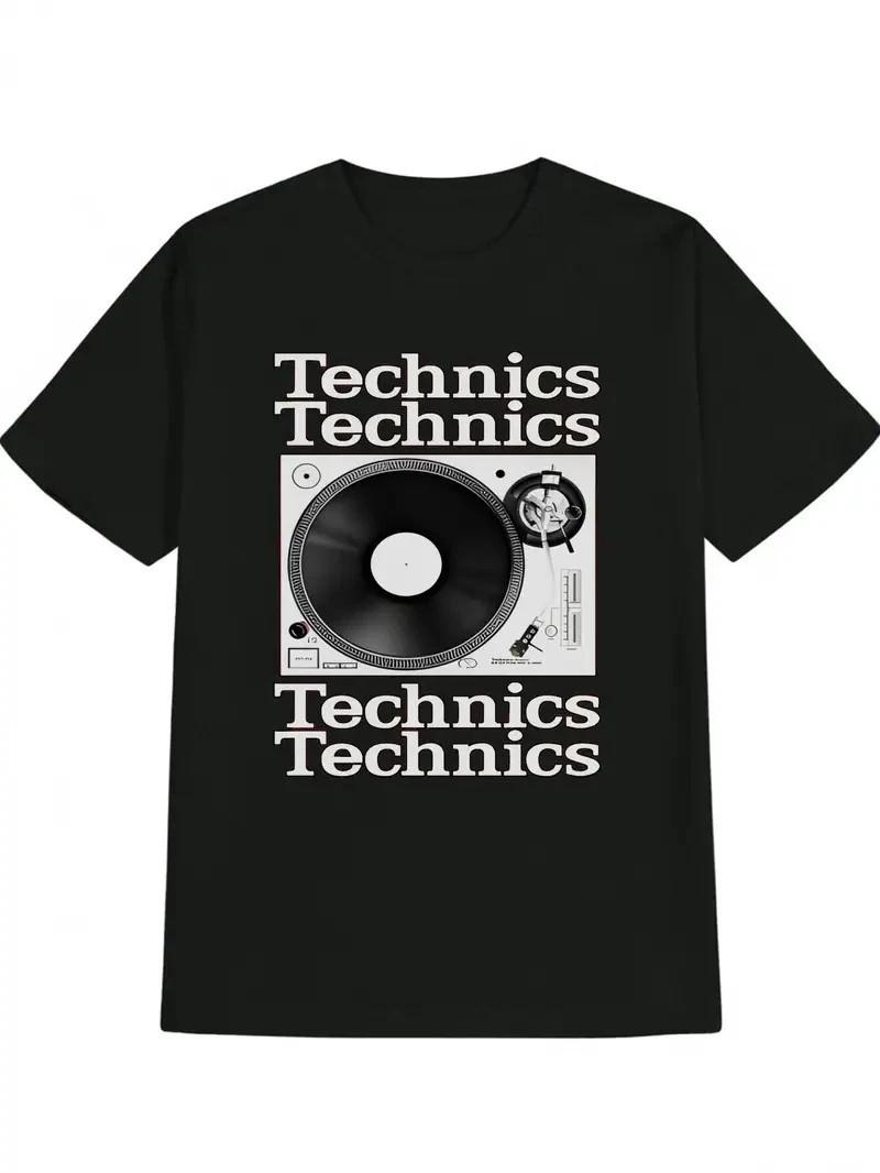 Мужская винтажная футболка с графикой Technics L
