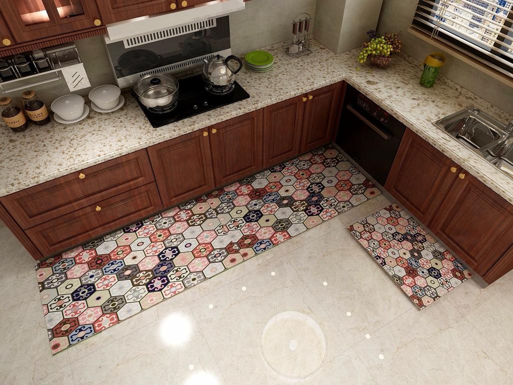 Bodenmatte aus Kristallsamt für die Küche, saugfähig, rutschfest, waschbar, Bodenmatte für die Küche, Eingangsbereich, Badezimmertür, Badezimmermatte, Teppich