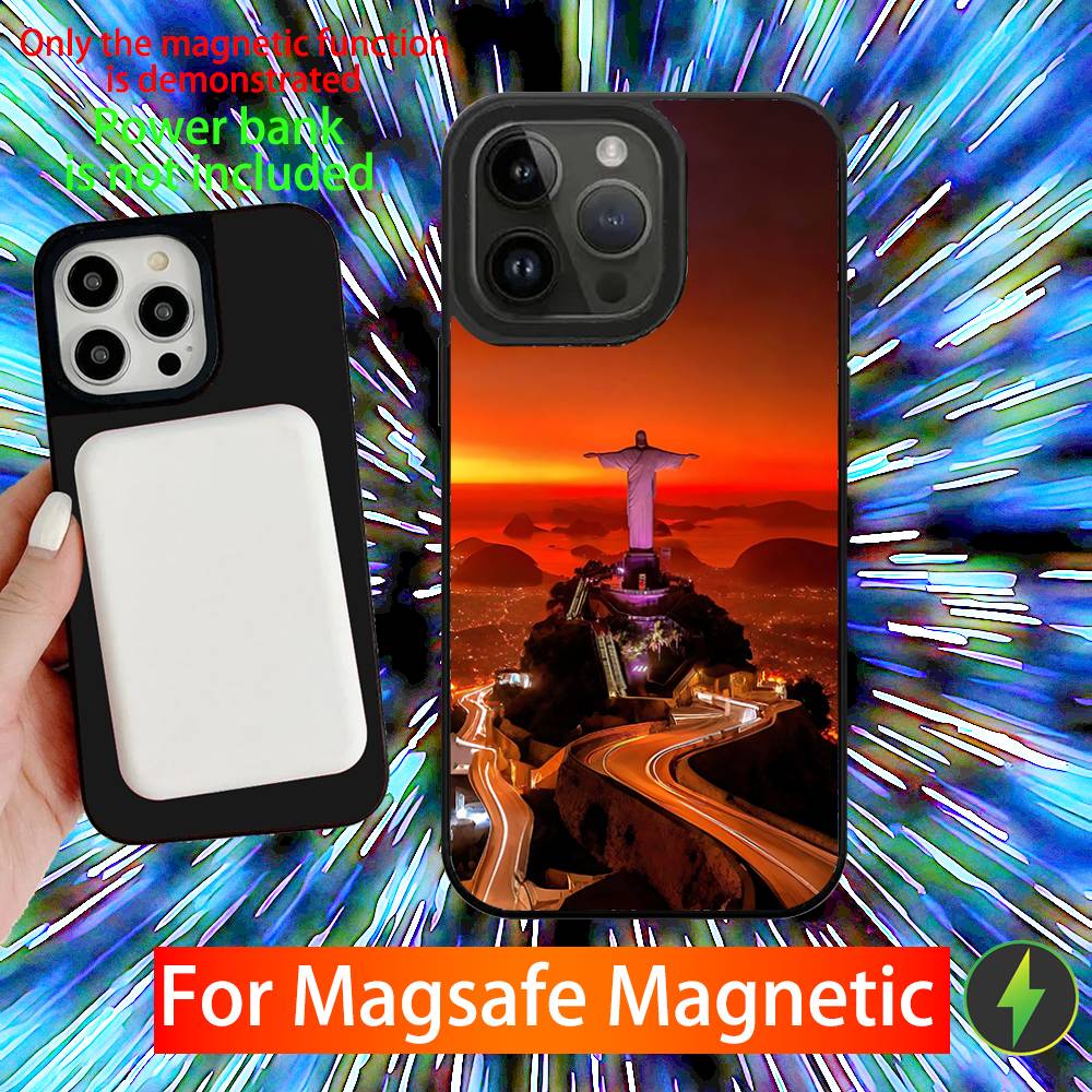 Christ the Redeemer Brasil Phone Case For iPhone 16,15,14,13,12,11,Pro,Max,Plus,Mini,SE New Magsafe Magnetic Wireless Charging iPhone16plus