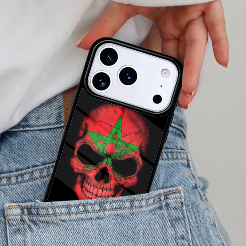 Morocco Flag Coat Of Arms Phone Case for iPhone 17ProMax 12 13 14 15 16e 17 Pro Max Plus Air Cover