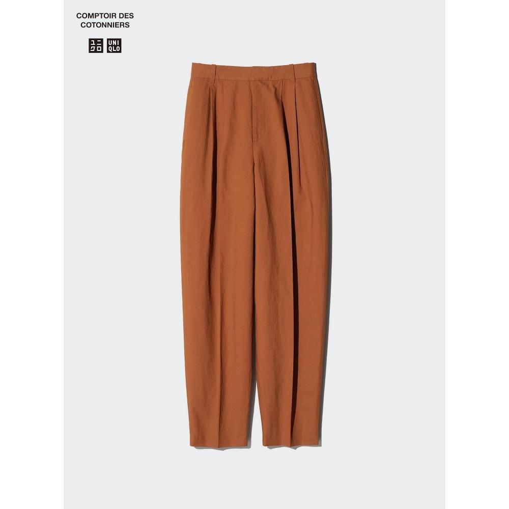 Uniqlo Lange Hose aus japanischer Leinenmischung mit Fassbein