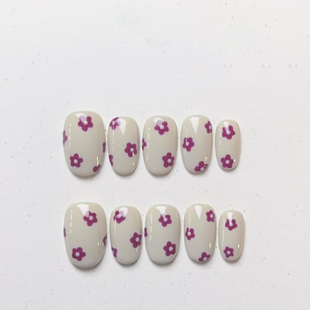 Handmade Cat Eye Short Square Oval Press On Nails With Bowknot Pearl Diamond Flower Star Decor Detachable Full Cover
