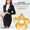 European And American  Retro Alloy Flower Set With Pearl Brooch Chest Flower