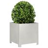 VidaXL Jardinière 40x40x40 cm acier inoxydable, planteur, jardinière de patio, bac à fleurs, jardinière d'extérieur, boîte à 851207