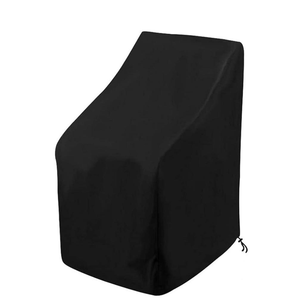 1pc Outdoor Stacked Chair Protector All Weather Patio Furniture Cover With Adjustable Closure
