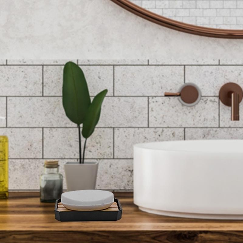 5Piece Bathroom Organizers Set Including Soap Dispenser Toothbrush Holder Tumblers Vanities Tray and Multipurpose Holders