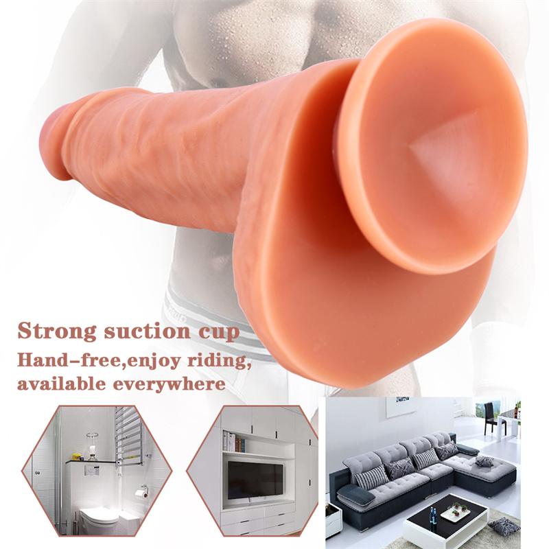 Large and Small Egg Liquid Silicone Double Hardness Imitation Penis Feels Good and Looks Good for Adults