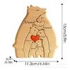 Wooden Puzzle Mother Bear Cub Set DIY Craft Decor Mother's Day Gift