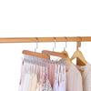 Hot Solid Wooden Camisole Hanger 8 Sturdy Metal Hooks Space Saver For Closet Storage