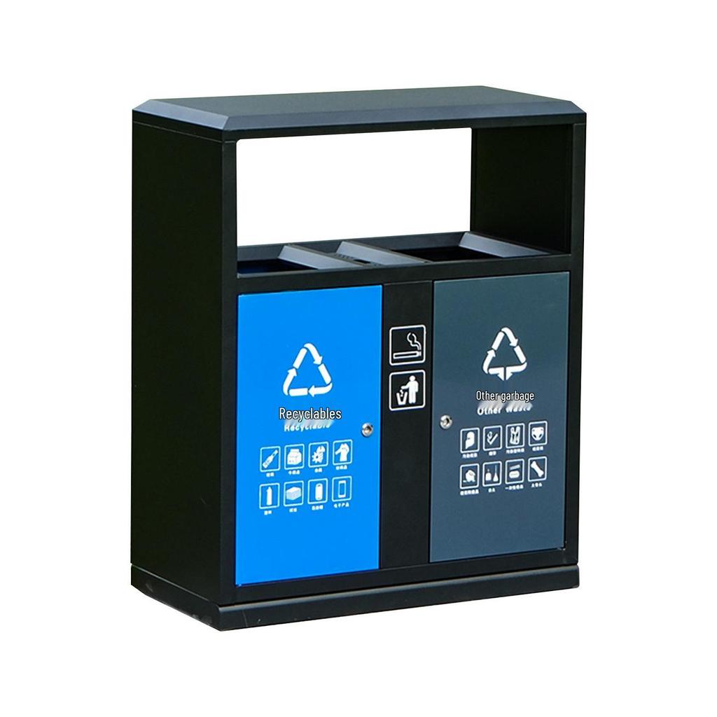 High-End Stainless Steel Outdoor Trash Can for Villas and Communities