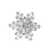 Crystal Snowflake High -End Fashion Metal Brooch Brooch Female Color Sun Flower Anti -Glare Brooch Accessories
