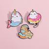 Pink Unicorn Trendy Tail Pin Playful Cartoon Style Brooch Perfect For Accessories Clothing