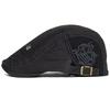 Cotton Skull Newsboy Cap Men Solid Soft Casual Fashion Beret Hat Golf Driving Cabbie Hat Flat Ivy Cap Four Seasons