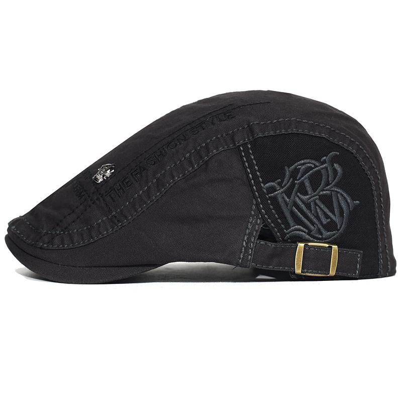 Cotton Skull Newsboy Cap Men Solid Soft Casual Fashion Beret Hat Golf Driving Cabbie Hat Flat Ivy Cap Four Seasons