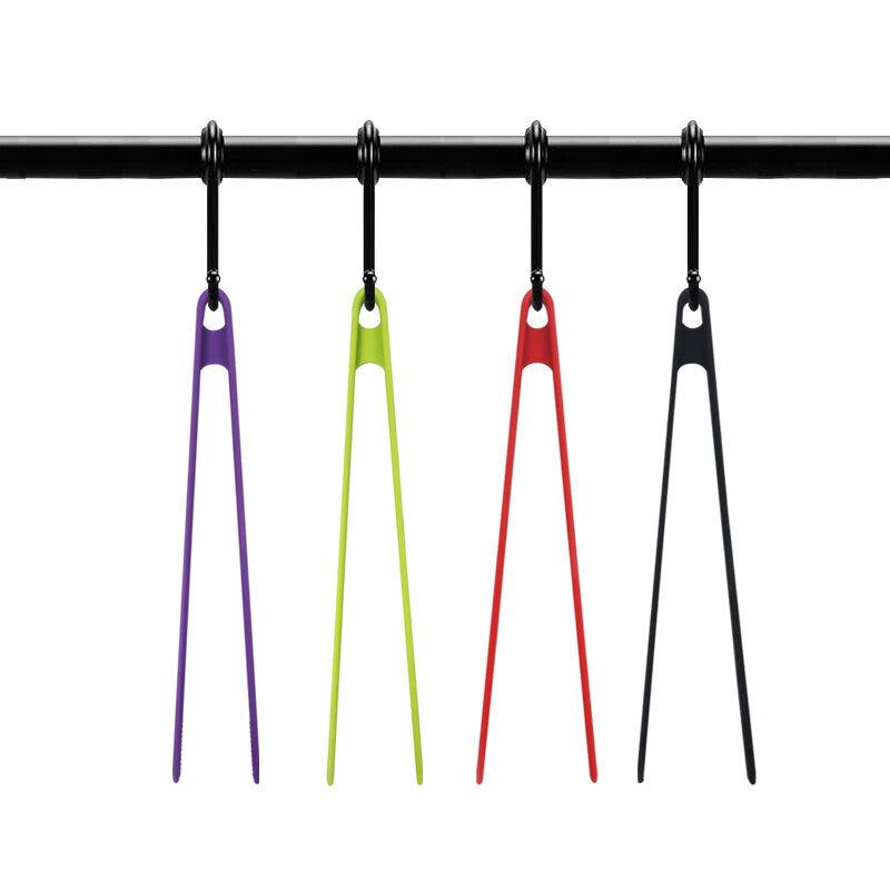 OLOEY Integrated High-Temperature Silicone V-Shaped Food Tongs