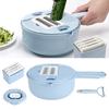 Food Shredder Chopper Multifunction Manual Vegetable Potato Grater Kitchen Utensils Blue