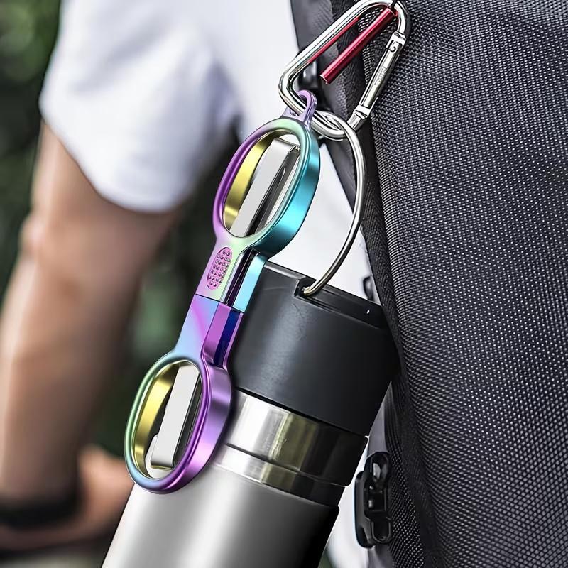 1 Piece Mini Stainless Steel Folding Scissors Multi-Functional Pocket Knife with Metal Handle for Travel Office Use