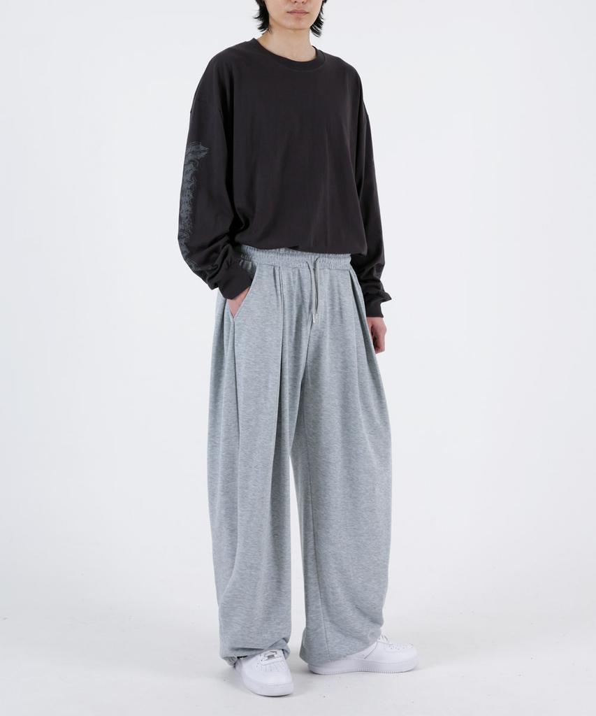 UMM Four-Tuck Terry Training Pants With Drawstring Hem 3 Colors