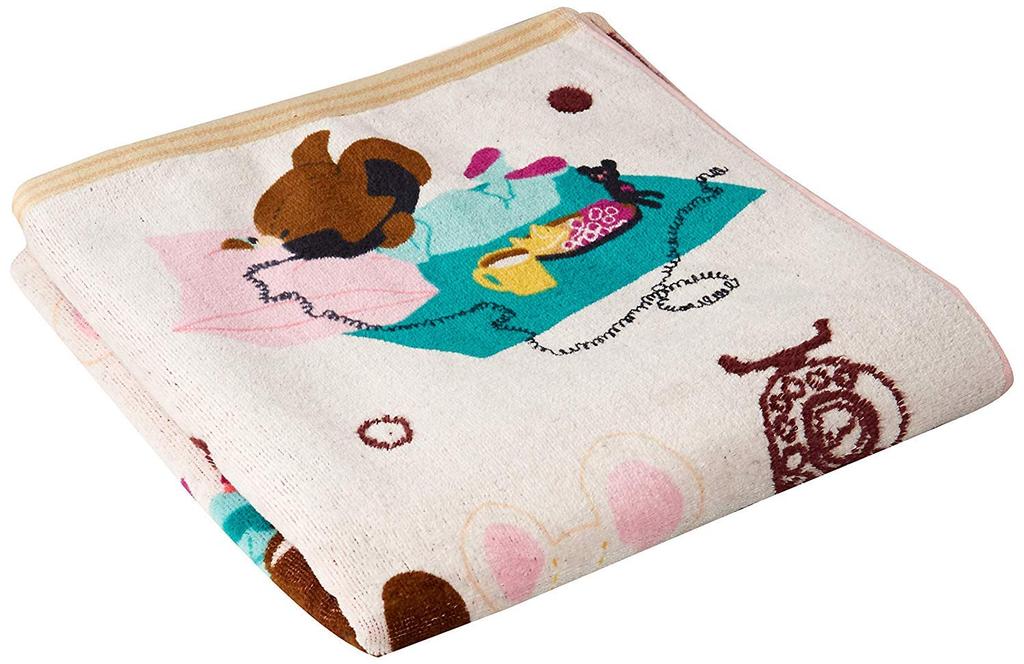 Marushin Bath 60 x 120 Jackie and 4335002500 Towel, "The Bears' School," cm, David, 100% Cotton,