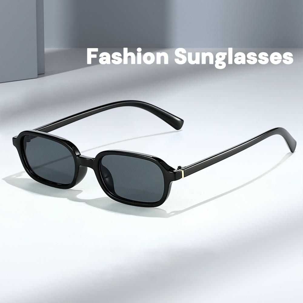 Fashion Small Square Sunglasses Geometric Frame Pc Lens Eyeglass Outdoor Uv400 Protection Unisex Shades Eyewear For Male Female