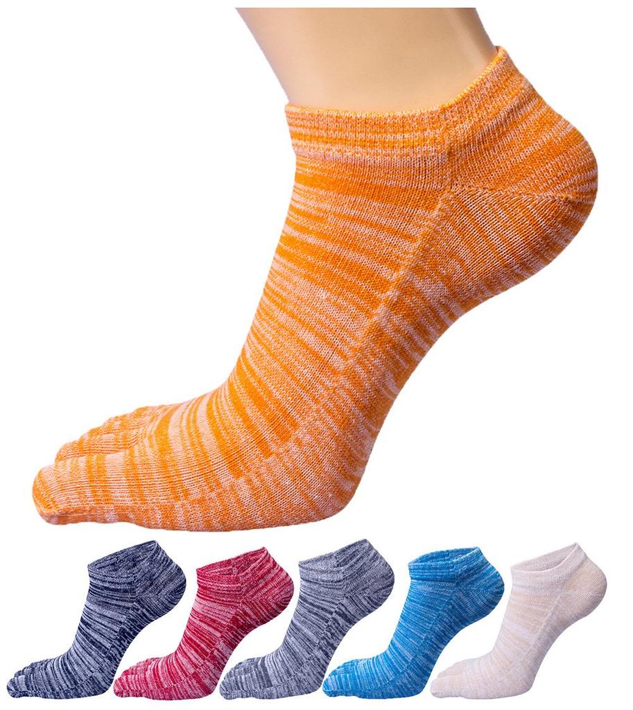WIOIW Short Set Women's Five-Toe Socks, Ankle-Length, Moisture-Wicking, Quick-Drying, 6-Color
