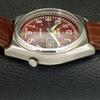 Seiko 5 AUTOMATIC JAPAN MENS 7009A VINTAGE MAROON COLOR DIAL WATCH A701277-5