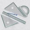 4 Types Ruler Resin Mold Handmade Stationery Straightedge Protractor Triangular Rule Epoxy Silicone Mould DIY Craft
